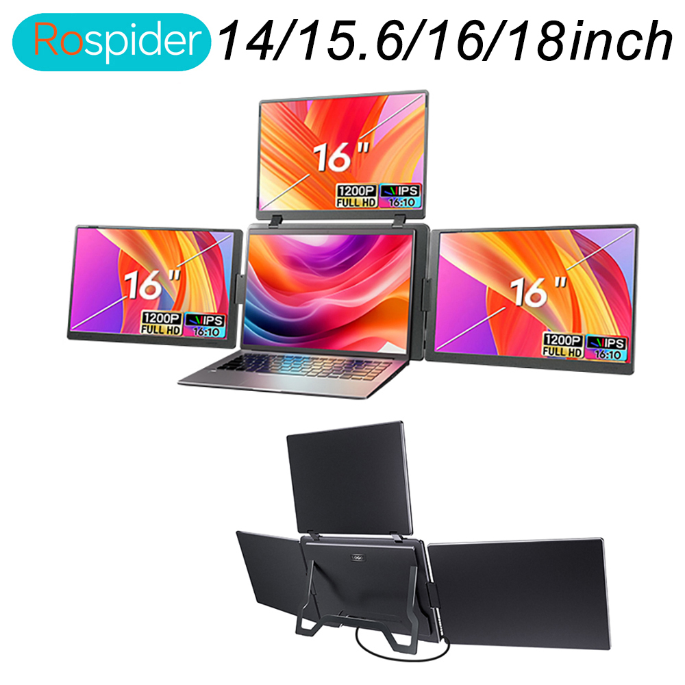 Retro Gaming Monitor - Triple Screen Portable LCD Backlit Monitor