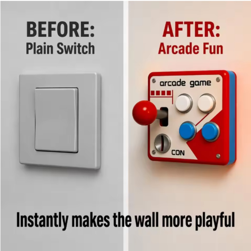 Arcade Stick Joystick - Retro Arcade Joystick Switch Plate Cover,
