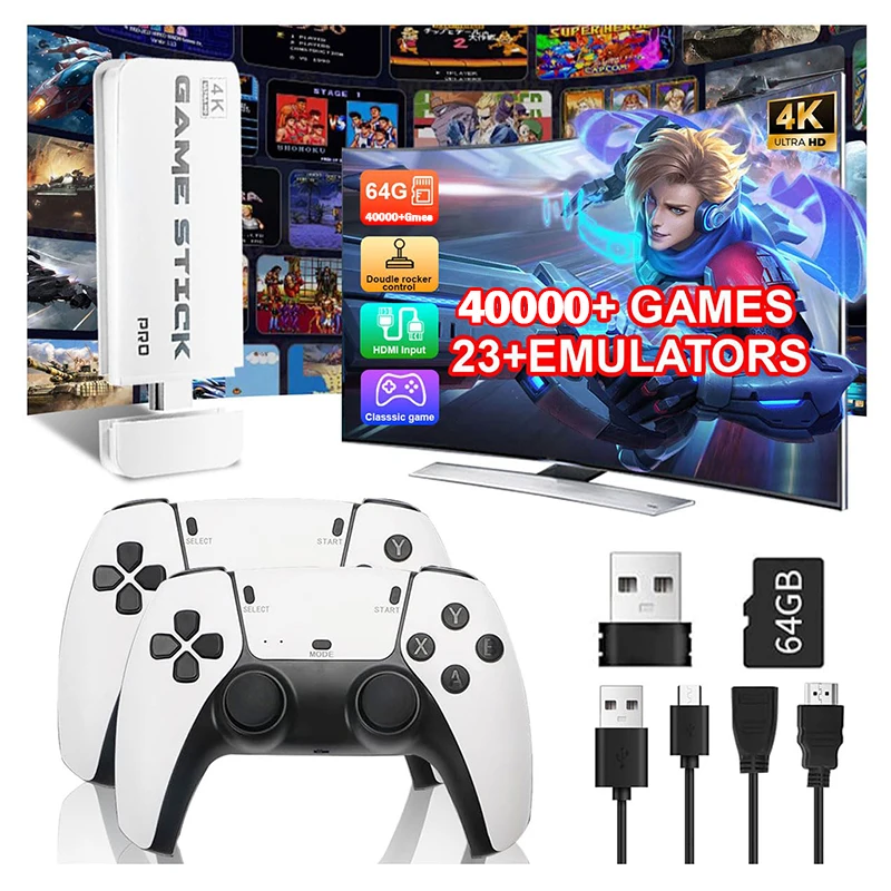 Retro Gaming Game Stick - M15 4K TV Game Stick 64GB
