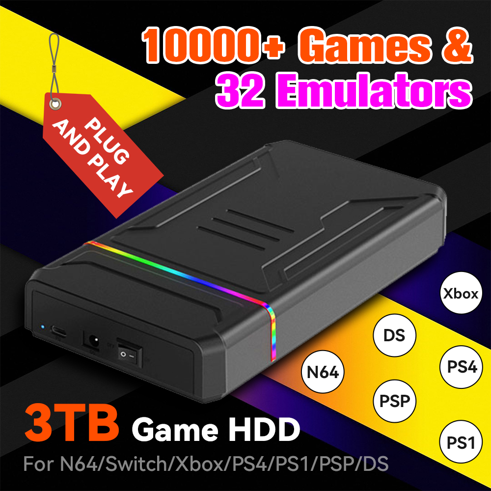 3TB External Retro Game HDD Em - đánh giá và giá Retro Gaming Hard Drive