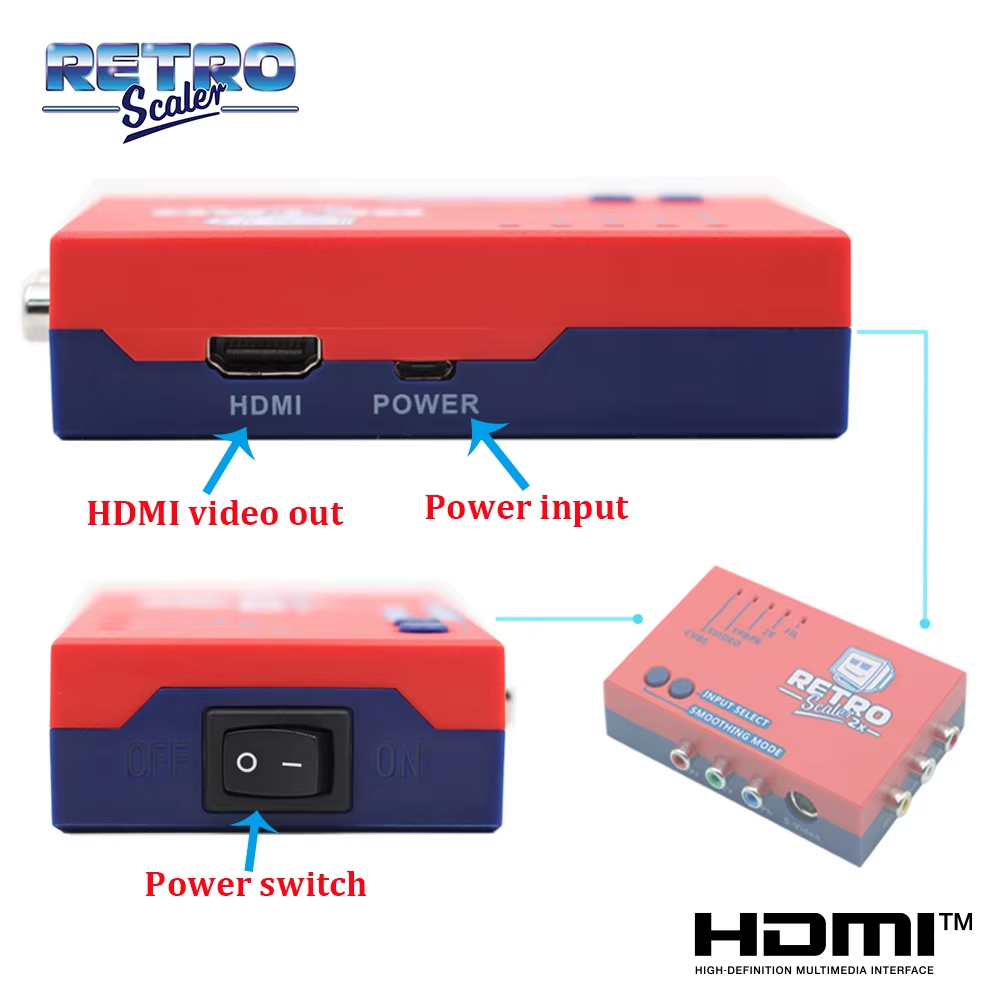 RetroScaler2x A/V to HDMI® Con - đánh giá và giá Retro Gaming Hard Drive