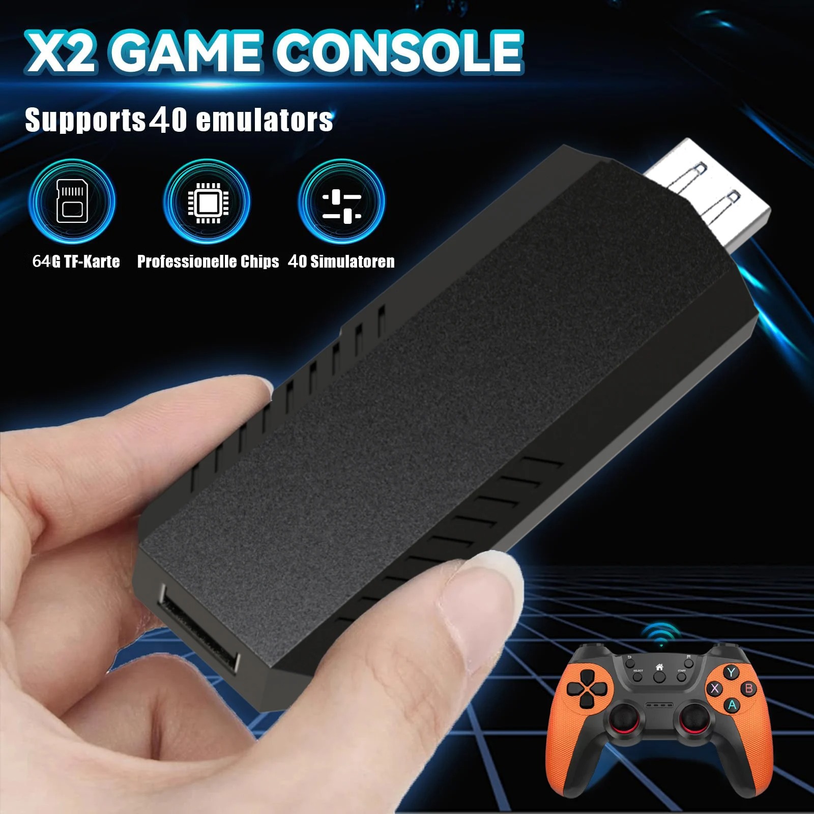 X2Pro TV Game Stick 4K HD Vide - đánh giá và giá Retro Gaming Game Stick