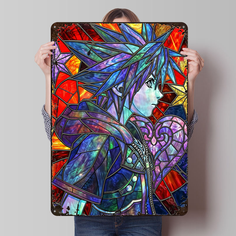 Kingdom Hearts Sora Stained Gl - đánh giá và giá Retro Poster Gaming