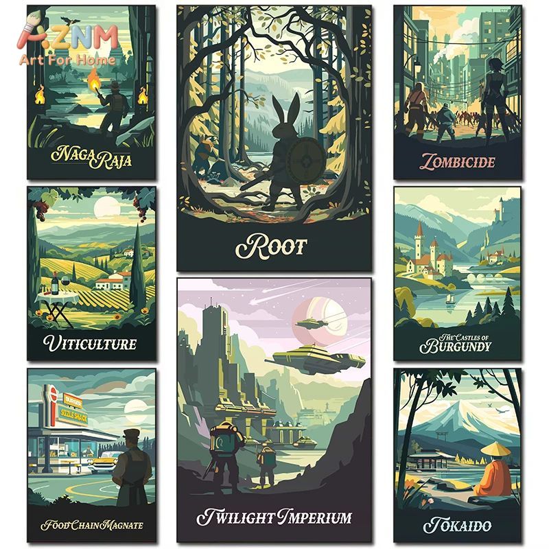 AZNM Retro Board Game Art Canv - đánh giá và giá Retro Poster Gaming