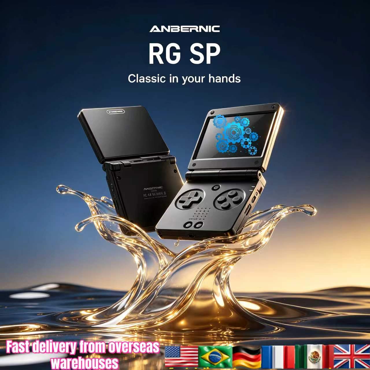 Anbernic RGSP Flip Classic Han - đánh giá và giá Retro Gaming Anbernic