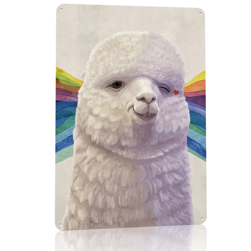 Winking Alpaca Meme Tinplate P - đánh giá và giá Retro Gaming Meme