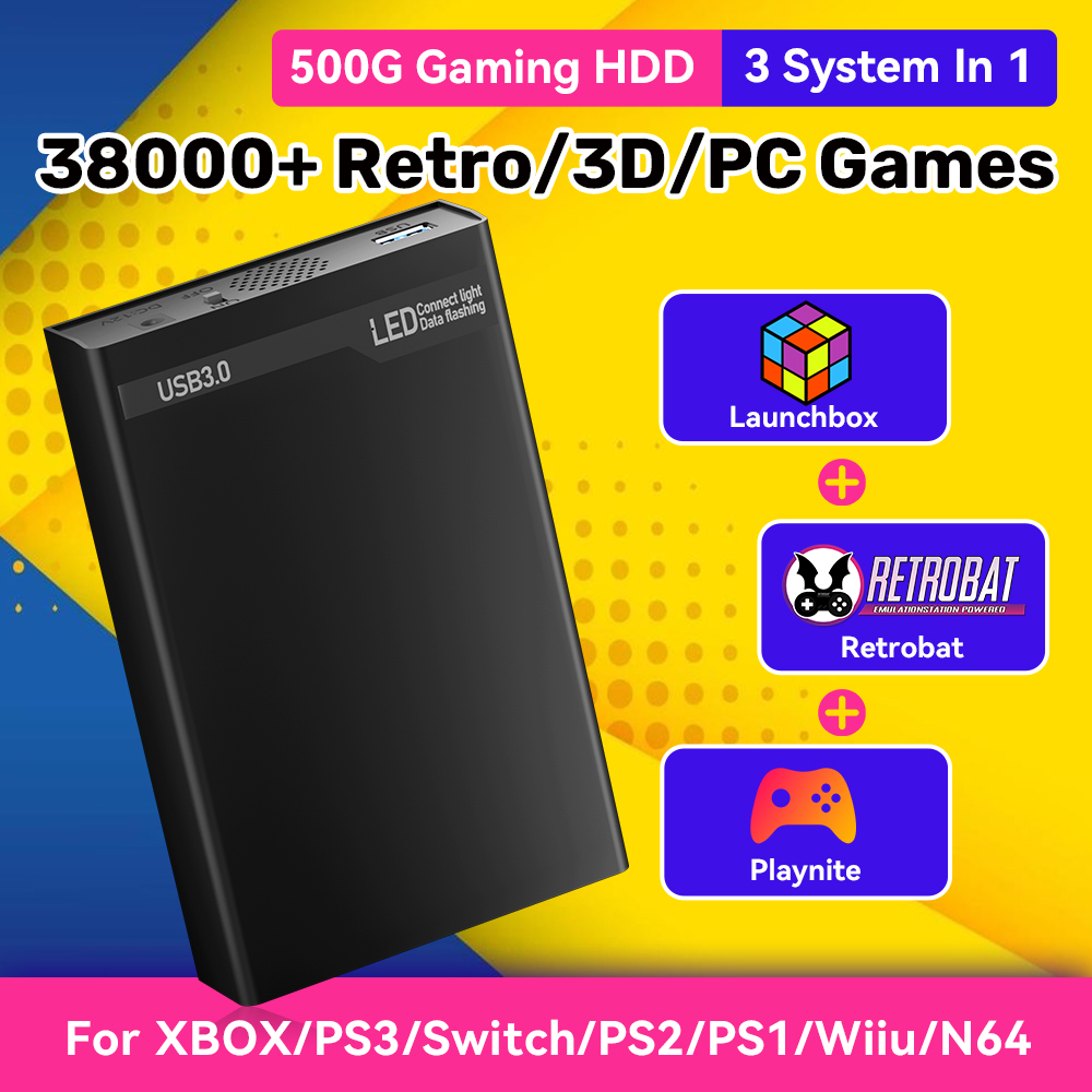 Mix500G Portable Game Hard Dri - đánh giá và giá Retro Gaming Hard Drive