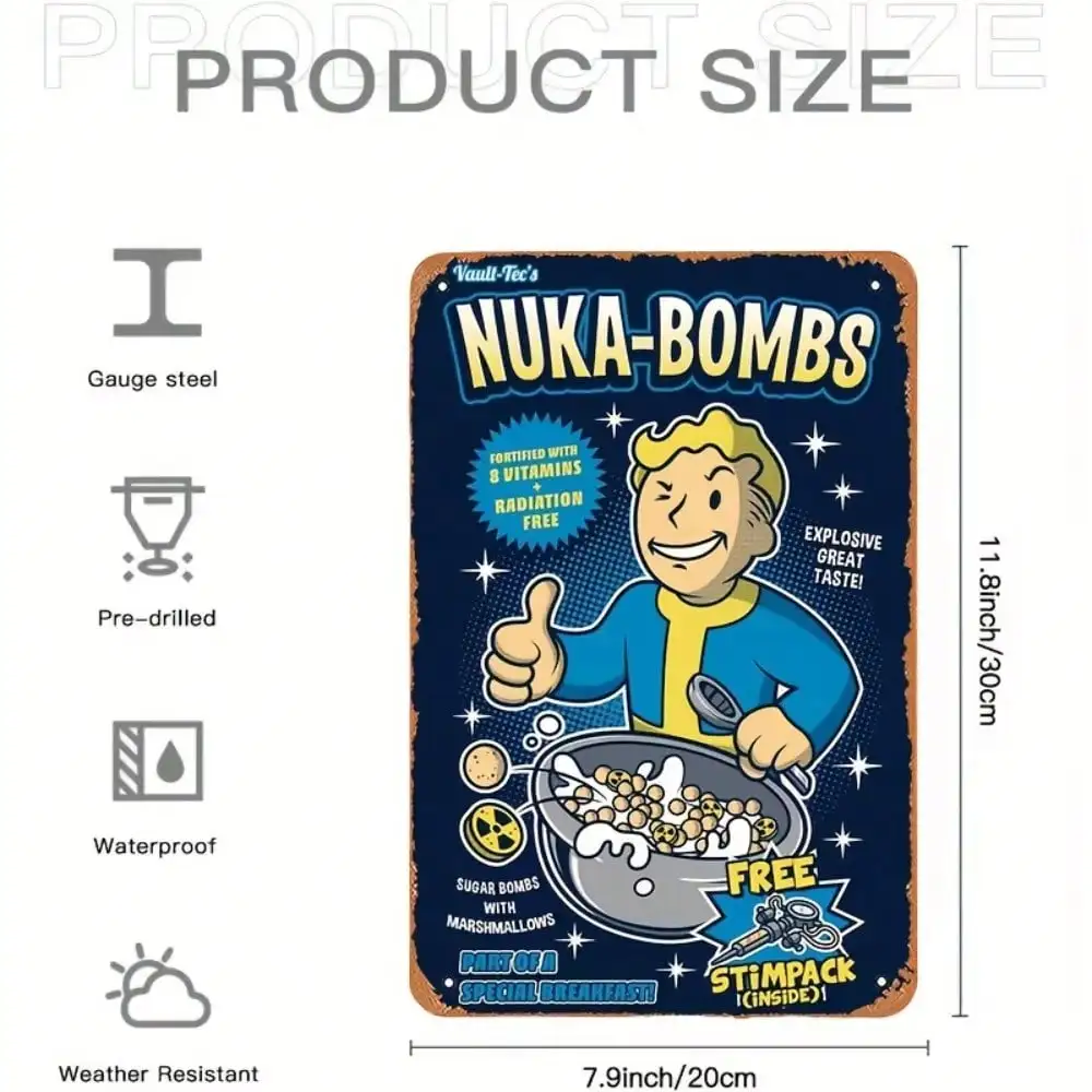 Vault-Tec Nuka-Bombs Metal Wal - đánh giá và giá Retro Gaming Vault